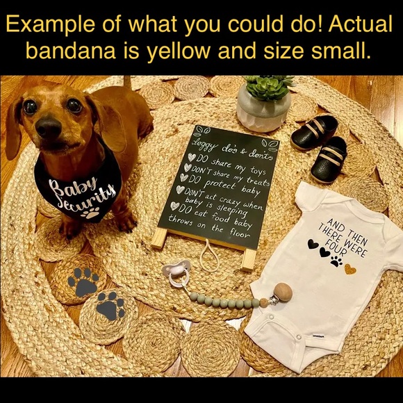 NEW BABY ANNOUNCEMENT DOG BANDANA - Picture 5 of 8